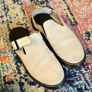Dr. Martens Unisex Carlson Slingback Mules Size 8 Cream Color